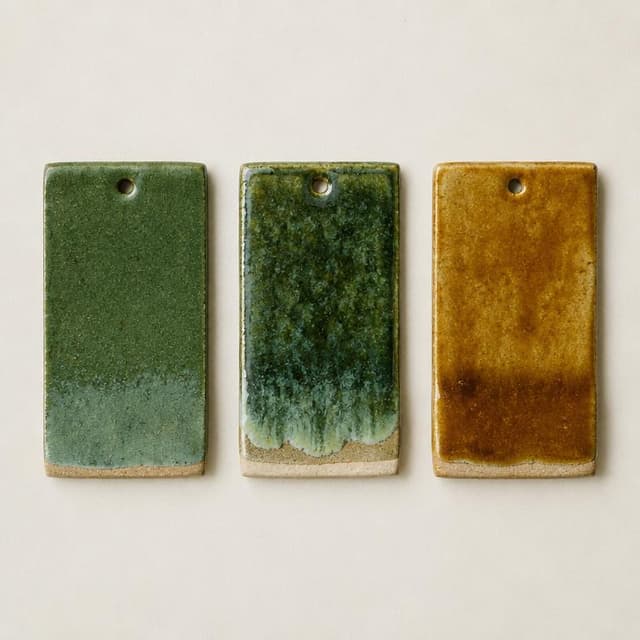 Glaze test tiles